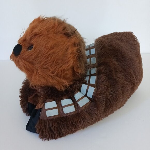 Star Wars Chewbacca Pillow Plush Long Shaggy Hair Blue Eyes Folds Up 20 Inch - Picture 3 of 10